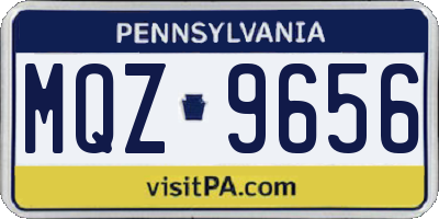 PA license plate MQZ9656
