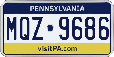PA license plate MQZ9686