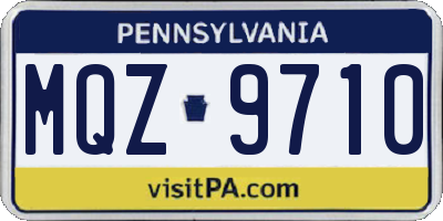 PA license plate MQZ9710