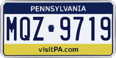 PA license plate MQZ9719