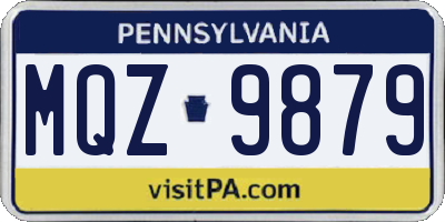 PA license plate MQZ9879