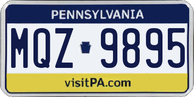 PA license plate MQZ9895