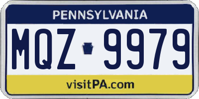 PA license plate MQZ9979