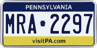 PA license plate MRA2297