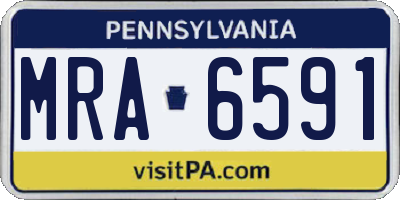 PA license plate MRA6591
