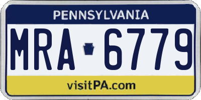 PA license plate MRA6779