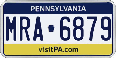 PA license plate MRA6879