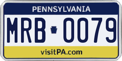 PA license plate MRB0079