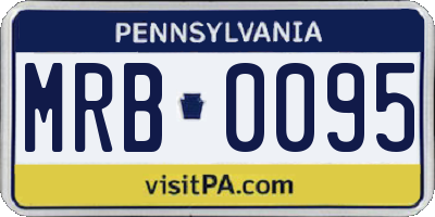 PA license plate MRB0095