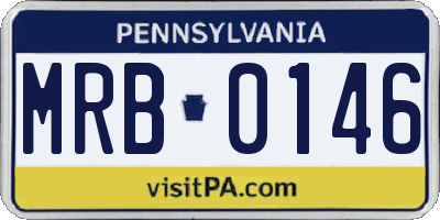 PA license plate MRB0146