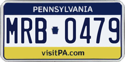 PA license plate MRB0479