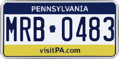 PA license plate MRB0483