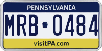PA license plate MRB0484