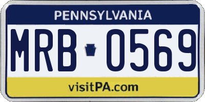 PA license plate MRB0569