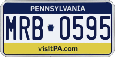 PA license plate MRB0595