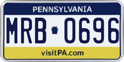 PA license plate MRB0696