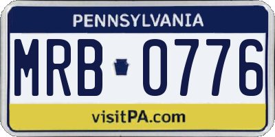 PA license plate MRB0776