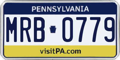 PA license plate MRB0779
