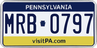 PA license plate MRB0797