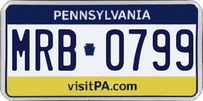 PA license plate MRB0799