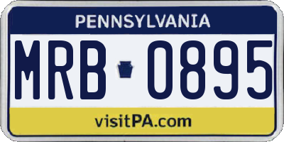 PA license plate MRB0895