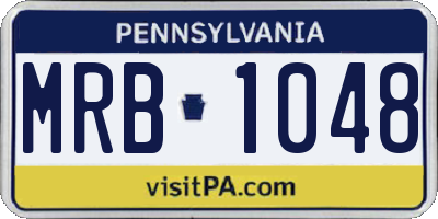 PA license plate MRB1048