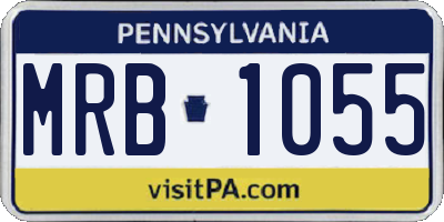 PA license plate MRB1055