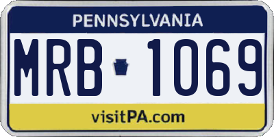 PA license plate MRB1069