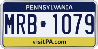 PA license plate MRB1079
