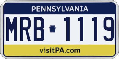 PA license plate MRB1119