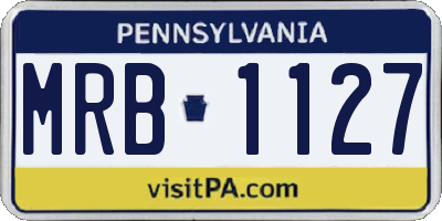 PA license plate MRB1127