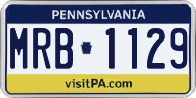 PA license plate MRB1129