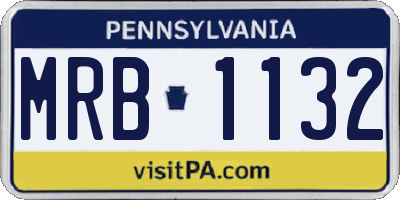 PA license plate MRB1132
