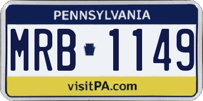 PA license plate MRB1149
