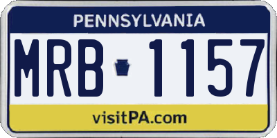 PA license plate MRB1157
