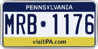 PA license plate MRB1176