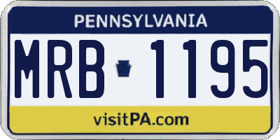 PA license plate MRB1195