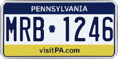 PA license plate MRB1246