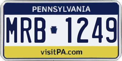 PA license plate MRB1249