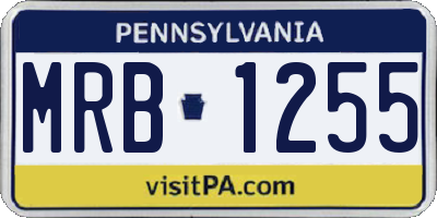 PA license plate MRB1255
