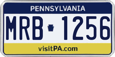 PA license plate MRB1256