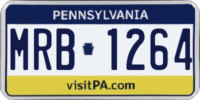 PA license plate MRB1264