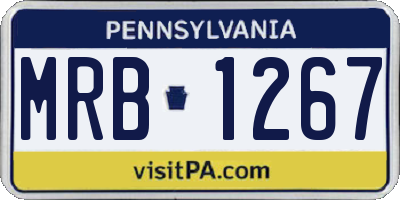 PA license plate MRB1267