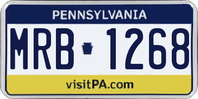 PA license plate MRB1268