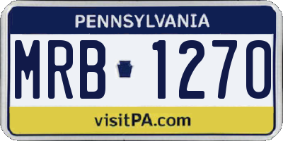 PA license plate MRB1270