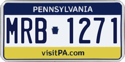 PA license plate MRB1271