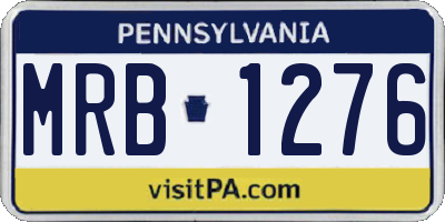 PA license plate MRB1276