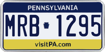 PA license plate MRB1295