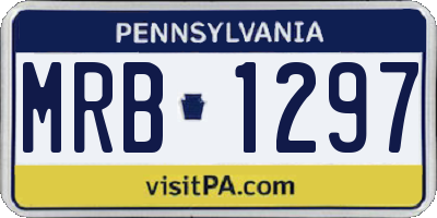 PA license plate MRB1297