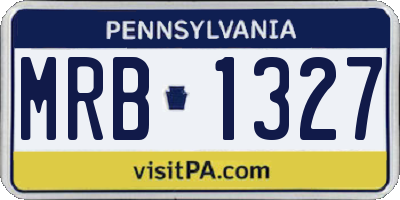 PA license plate MRB1327